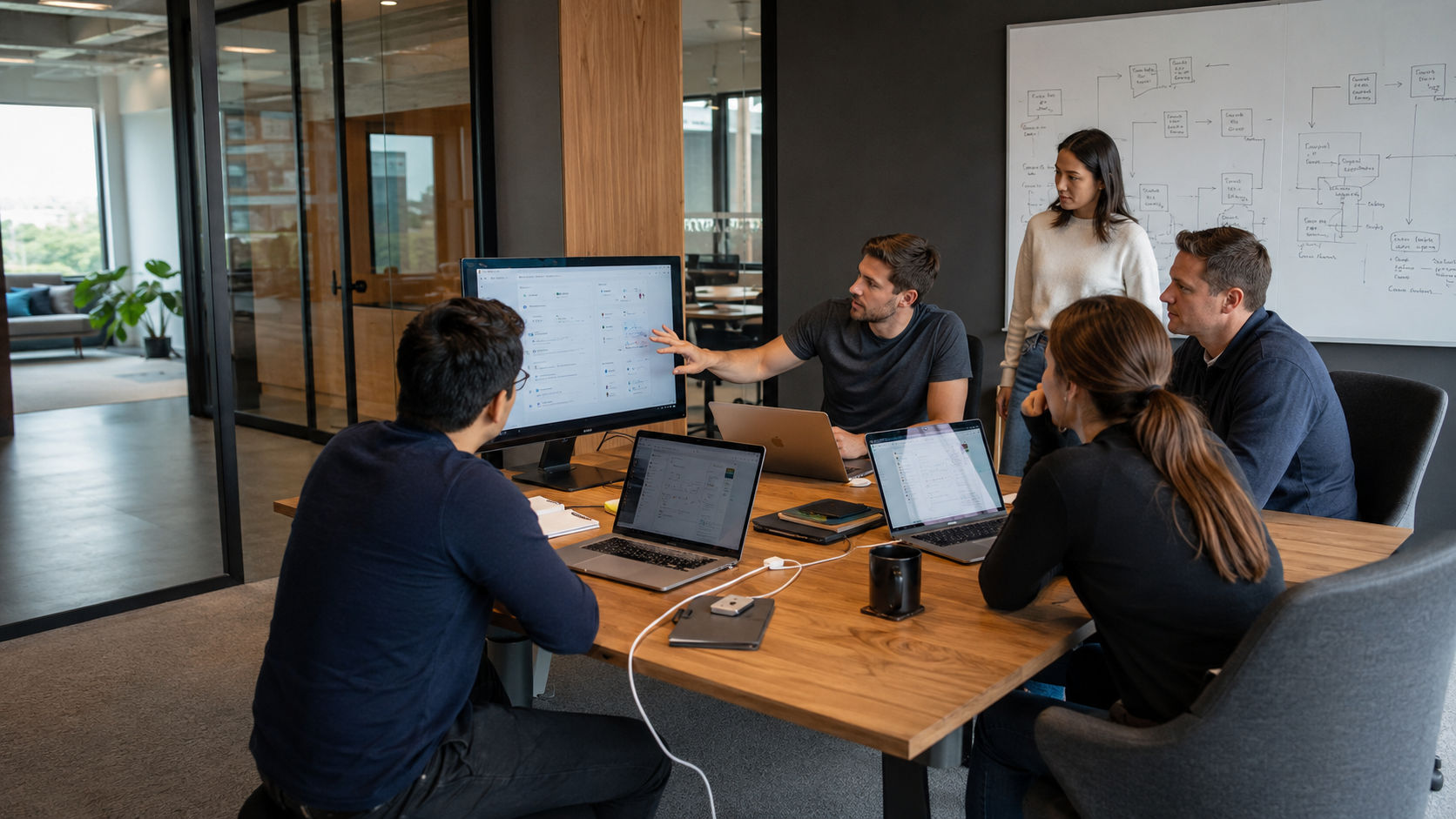 A technology team developing a software platform